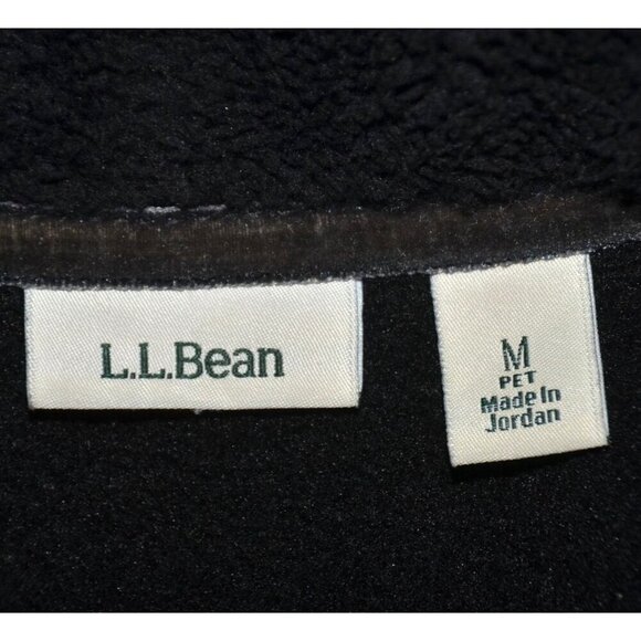 L.L. Bean Ladies Gray Open Front Sweatshirt Jacket Size M Sherpa Collar Casual - Picture 8 of 10